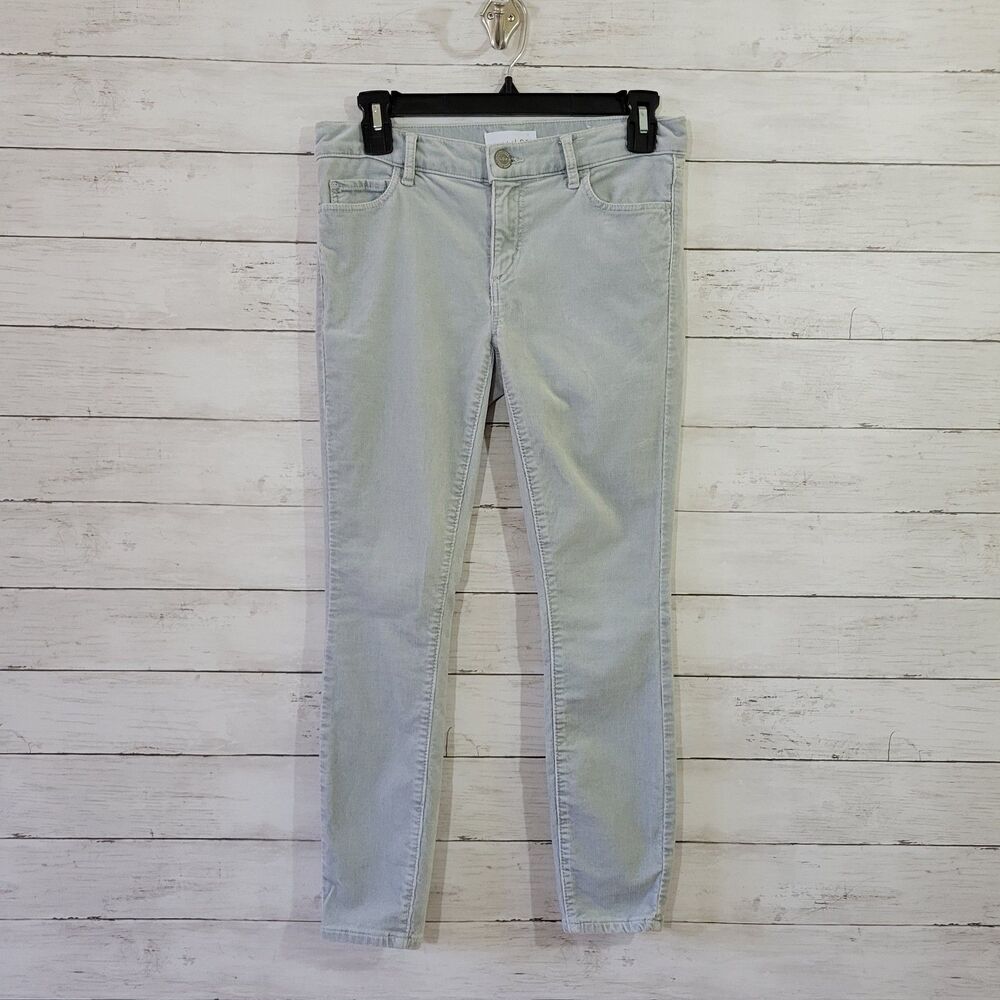 LOFT Pants Womens Size 26/2 Light Gray Corduroy Modern Skinny Stretch Mid Rise - Picture 10 of 10